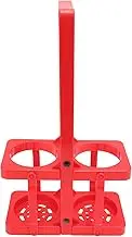 Beer Rack, Mobile Foldable Beer Drinks Basket, Beer Bottle Holder with Thickened Handle, Can Hold 2 Beer Bottles, for Home and Restaurants(Red)