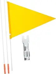 Abaodam 1 set High Visibility Bike Safety Flag with Pole Portable Wear Resistant Bicycle Flag for Seniors Easy Installation with Mounting Bracket for Cycling Safety