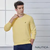 在飛比找momo購物網優惠-【NAUTICA】男裝質感修身V領長袖針織衫(淡黃)