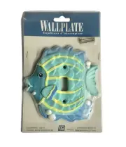 Figi 3D Handpainted TROPICAL FISH Light Cover Switch Plate Beachy Home Decor