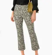 Tuckernuck Ashford Cropped Pants Leopard Print Women’s S Business Casual NWT