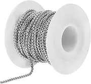 KOCKSHION 1 Roll 10 Yards Stainless Steel Jewelry Making Chain Square Bead for Necklace Bracelet Projects Resistant Smooth Surface Comfortable Touch