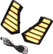 2Pcs Car Spare Accessories Front Fog Light Side Grille Daytime Running Lamp for Toyota Tacoma 2024 2025