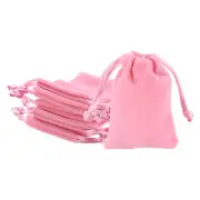 20Pcs Velvet Gift Bags 2 x 2.8" Velvet Drawstring Jewelry Pouches Pink
