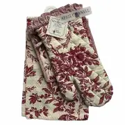 April Cornell Kitchen Set Oven Mitt, Potholder & Cotton Tea Towel Red Toile