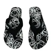 Vintage Stussy x Futura Black & White Atom Slip On Flip Flop Sandal Slides Sz 10