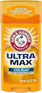 Arm & Hammer Ultramax Invisible Solid Wide Stick Antiperspirant & Deodorant-Cool Blast-2.8 oz (Pack of 6)