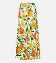 [Stella McCartney] Stella McCartney Floral cady maxi skirt AU 2 multicoloured