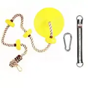 6.5' FT Climbing Rope Swing Disc Swing Seat Rope Outdoor Tree Backyard YELLOW