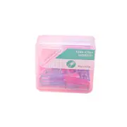60pcs/lot ABS Colorful Mini Paper Clips Kawaii Stationery Candy Color Clear Binder Clips Photos Tickets Notes Letter Paper Clip