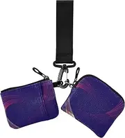 [Amooorous] Colorful Technological Design Lines Dual Wristlet Wallets for Women Slim Portable Card Money Holder with Wristlet Strap for Woman 2 Pcs, Colorful technological design lines, 1 size, Casual