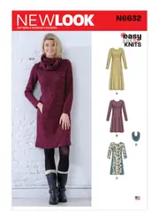 New Look Sewing Pattern N6632 6632 Misses' Knit Empire Dresses