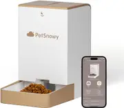 PetSnowy Snow+ Automatic Pet Feeder | Wi-Fi Enabled Automatic Cat Food Dispenser with APP Control | 4L Capacity Automatic Feeder | Power Source Plug-i