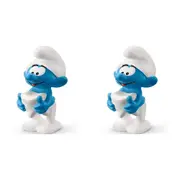 2x Schleich Kids/Childrens Toy Play Action Replica Figurine Smurf with Tooth 7y+