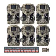 Stealth Cam 2022 G42NG 32MP No Glow Trail Cameras Kryptek and Cards Kit 6 Pack