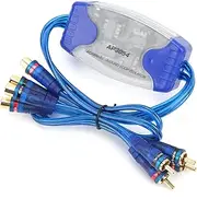 XTevu 4 Channel Ground Loop Isolator for Automotive Use - Gold Plated RCA Car Noise Filter - Automobile Ground Loop Filter, RCA Noise Suppressor, Car Audio Ground Isolator