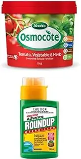 Osmocote Vegetable and Herb Controlled Release Fertiliser (700g) + Roundup Advanced Concentrate Weed Killer (280 ml)