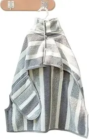 Dog Bath Towel, Pet Drying Robe Towel, Wearable Absorbent Quick Dry Microfiber Striped Blanket for Beach Salon After Swim Car Rides Puppy Home