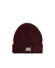 Dolce Gabbana Branded Tag Knitted Beanie One size Brown