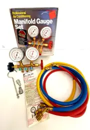 AC Manifold Gauge Set by Interdynamics Model MF-3 Includes