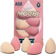 AOA Studio Collection Makeup Mochi Sponge Set Makeup Blender Latex Free and High-definition Set of 6 Makeup Blender For Powder Cream and Liquid Wonder Blender Beauty Cosmetic (6 Count)