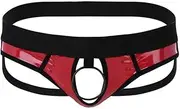 [WANFJ] Sexy Lingerie Mens Open Back Cut Out with Metal Straps Low Waist Bikini Lingerie Gay Sexy Lingerie