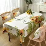 桌布 桌布向日葵美式鄉村桌布長方形餐桌布棉麻桌布田園風桌布茶幾布 曼慕衣櫃