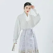 [JIMINISO] Women's Ming Dynasty Ancient Woven Gold Folk Dance Chinese Traditional Women's Red Horse Face Skirt