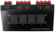 4-Way Speaker Switch Room Zone Stereo Selector Box 100W Channels