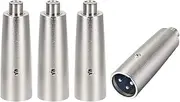 uxcell XLR Male to RCA Female Adapter,Gender Changer - 3 Pin XLR-M to RCA-F Converter,Microphones Plug-in Audio Adapter Connector,Mic Male Plug,4pcs