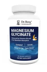 Dr. Berg's Magnesium Glycinate - Fully Chelated with Vitamin D & B6, 90 Veg Cap