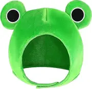JEOJEOY Cute Plush Frog hat Scarf Cap Ears Winter ski hat Full Headgear Novelty Party Dress up Cosplay Costume Green