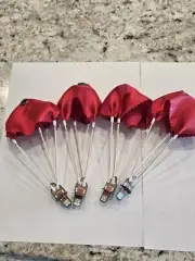 Set of 4 Red Parchutes ( NU) for Erector Sets- Remakes