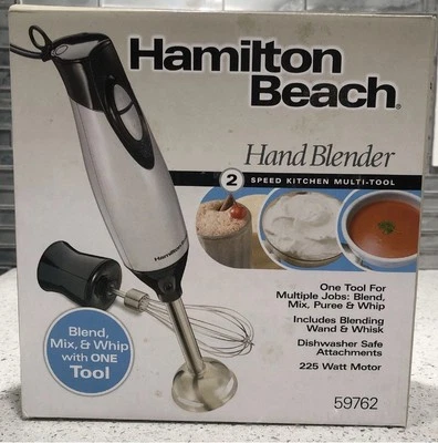 NEW Hamilton Beach Hand Blender 2-Speed Kitchen Multi-Tool Wand Whisk UNUSED NIP