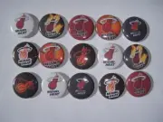 15 Miami Heat flat back buttons or pin badge cabochons embellishments magnets
