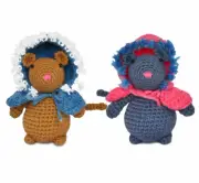 Mice in Hood Cloak Coat Crochet Doll Handmade Amigurumi Plush Toy VAC