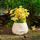 Bottom Drain Coffee Cylinder Flower Pot Mini Unique Flower Pots Fish Tank