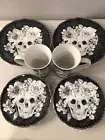 222 Fifth Marbella Skull Plates + Mugs Set