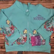 Disney Princess zip hoodie little mermaid 2T NWT Flounder teal