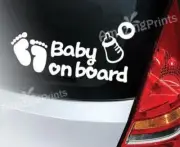 Baby On Board Sticker Sign Safety Vinyl Car Decal Boy Girl present shower Funny
