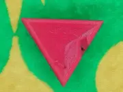 Red Geometric 3D Printed Gamecube Display stand Triangle Stand