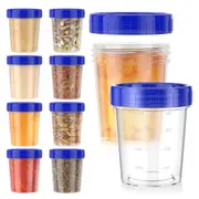 10Pcs Transparent Measuring Cup 120ml Small Containers with Lids Packaging Cup
