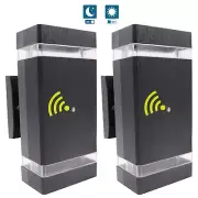 2Pcs LED Dusk to Dawn Sensor Lamp Square Outdoor Wall Light Fixture Waterproof