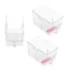 3 x Clear Plastic Storage Container With Handle Kitchen Fridge Pantry Organiser