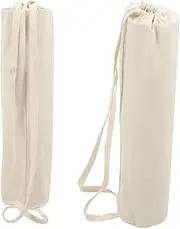 GANAZONO 2Pcs Stylish Yoga Mat Storage Bag Multi Functional Canvas Tote with Comfortable Shoulder Straps Large Capacity Gym Bag for Yoga and Fitness Enthusiasts