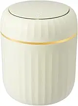 FytStycale Small Trash Can, Compact Wastepaper Basket with Lid, Modern Waste Bin, Trash Can for Living Room, Table, Dorm, Table, Office, Green, as described