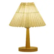 Bedside Lamp Vintage Desktop Decoration Pleated Umbrella Study Reading Bedside