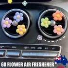 6xFlower Car Air Freshener Vent Clip FRAGRANCE OIL DIFFUSER PERFUME Aromatherapy
