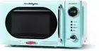 Retro Compact Microwave Oven 0.7 Cu. Ft. 700W with LED Display - Aqua