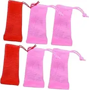 WOONEKY Cleanser Foam Face Cleanser Hand Wash Foaming Body Soap Bar Soap Holder Pouch Random Color